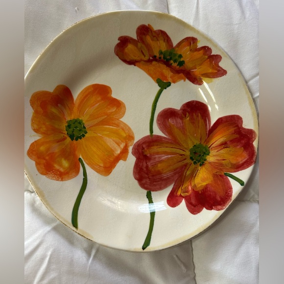 RARE Vietri "Poppy" 8 7/8 Inch Salad Plates -Excellent Condition! Set of 2 Italy - Picture 5 of 6